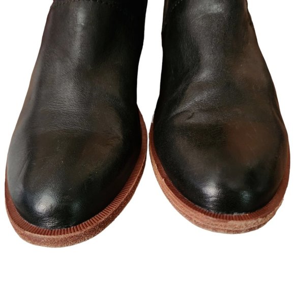 Kork-Ease Black Soft Leather Ryder Booties Women's Size 7 - Picture 5 of 9